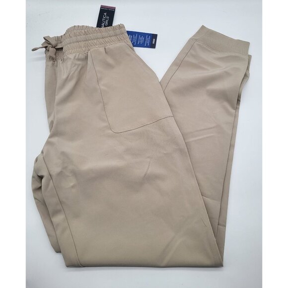 NAUTICA Girls LG 12/14 Jogger School Uniform Khaki Stretch Performance NWT Pants - Picture 1 of 7